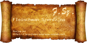 Fleischman Szeréna névjegykártya